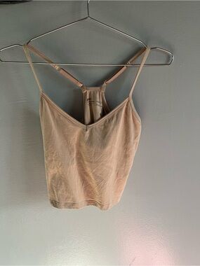 Neutral tan Strappy crop Top